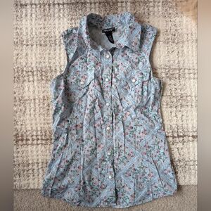 Wrangler Blue Floral Mini Skirt